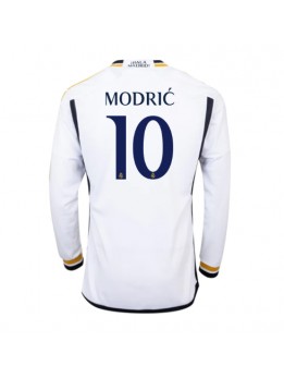 Moški Nogometna dresi replika Real Madrid Luka Modric #10 Domači 2023-24 Dolgi rokav